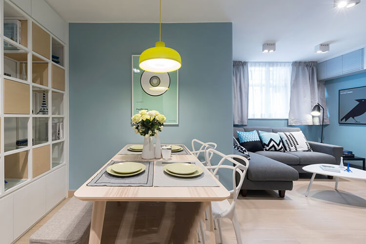 Sắc xanh tươi mát trong thiết kế căn hộ chung cư