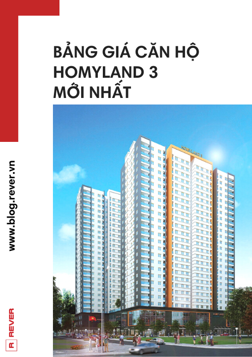 Bảng giá căn hộ Homyland 3 mới nhất