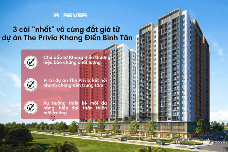 3 cái "nhất" vô cùng đắt giá từ dự án The Privia Khang Điền Bình Tân 3 cái "nhất" vô cùng đắt giá từ dự án The Privia Khang Điền Bình Tân